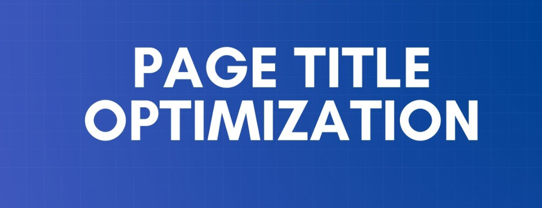 Optimise Your Title Tag